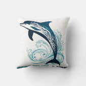Tribal Dolphin Print Kussen (Achterkant)