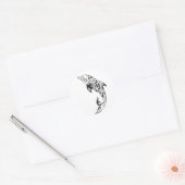Tribal Dolphin Ronde Sticker (Envelop)