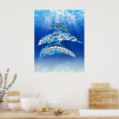 Tribal Dolphins Poster (Keuken)
