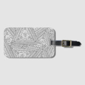 Tribal Doodle 2 Bagagelabel (Voorkant (horizontaal))