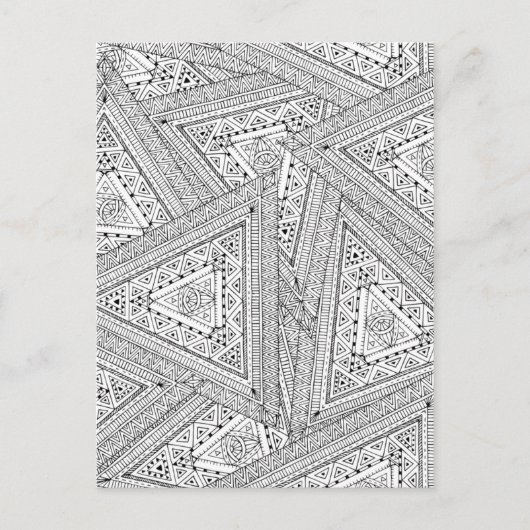 Tribal Doodle 2 Briefkaart (Voorkant)