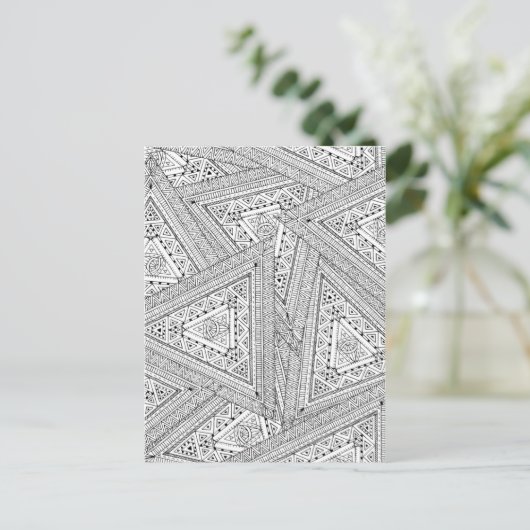 Tribal Doodle 2 Briefkaart (Staand voorkant)