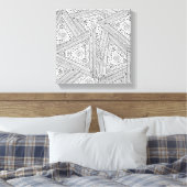 Tribal Doodle 2 Canvas Afdruk (Insitu (Slaapkamer))