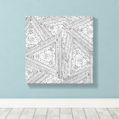 Tribal Doodle 2 Canvas Afdruk (Insitu (Houten vloer))