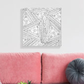 Tribal Doodle 2 Canvas Afdruk (Insitu (Woonkamer))