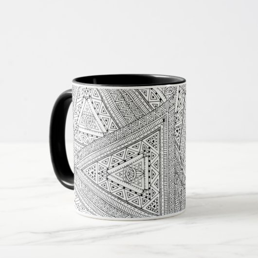 Tribal Doodle 2 Mok (Voorkant links)
