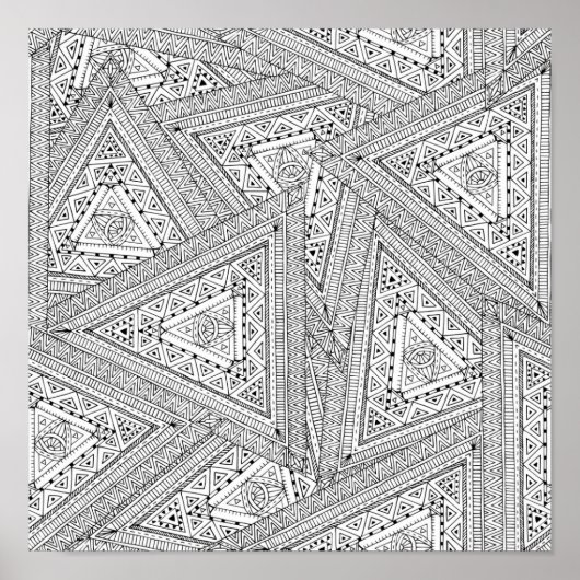 Tribal Doodle 2 Poster (Voorkant)