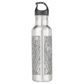 Tribal Doodle 2 Waterfles (Achterkant)