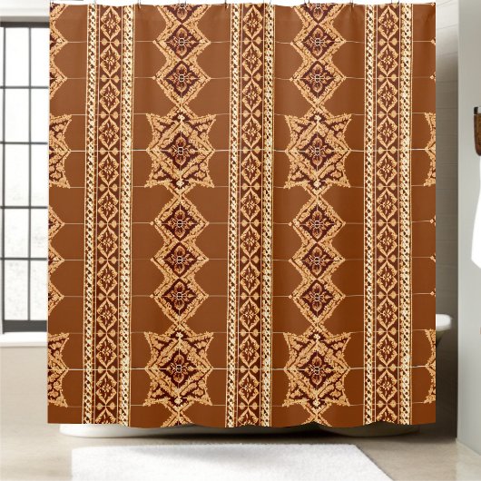 Tribal douche gordijn stijl 2