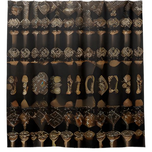 Tribal douche gordijn stijl 3 (Voorkant)