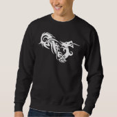 Tribal Dragon Basic Long Sleeve Dark Sweatshirt (Voorkant)
