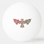 Tribal Dragon Bird Tattoo Red Pingpongbal (Achterkant)