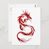 Tribal Dragon Briefkaart (Voorkant / Achterkant)