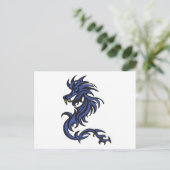 Tribal Dragon Briefkaart (Staand voorkant)