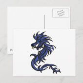 Tribal Dragon Briefkaart (Voorkant / Achterkant)
