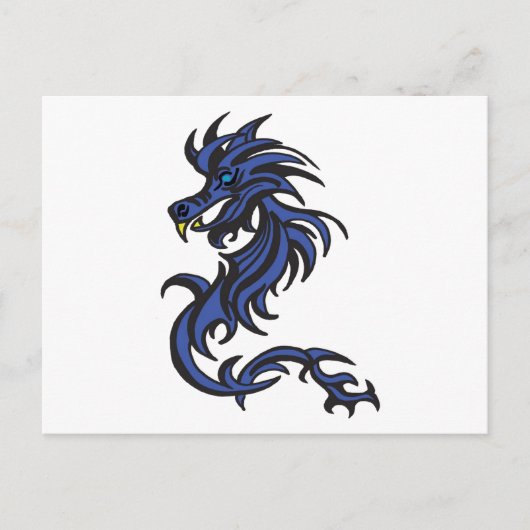 Tribal Dragon Briefkaart (Voorkant)