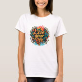 Tribal Dragon Live Your Life Geometric T-shirt (Voorkant)