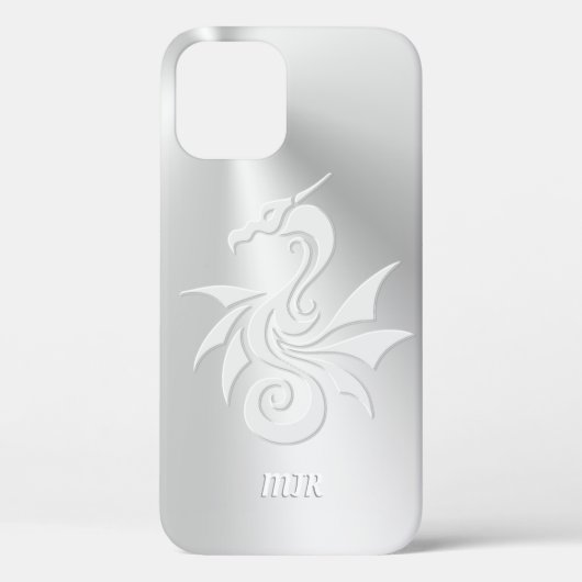 Tribal Dragon Logo, uw monogram initialen Case-Mate iPhone Case (Achterkant)
