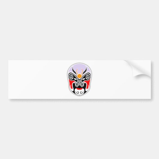 Tribal Dragon Mask Bumpersticker (Voorkant)
