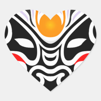 Tribal Dragon Mask Hart Sticker