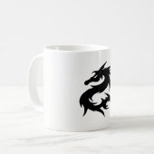Tribal Dragon Silhouette Koffiemok (Voorkant links)