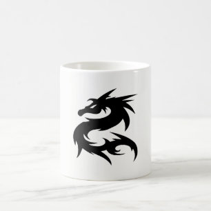Tribal Dragon Silhouette Koffiemok