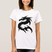 Tribal Dragon Silhouette T-shirt (Voorkant)