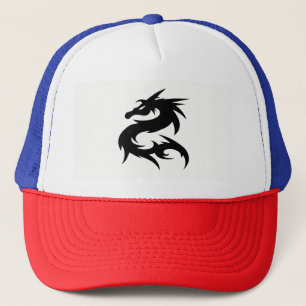 Tribal Dragon Silhouette Trucker Pet