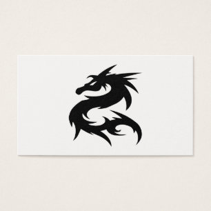 Tribal Dragon Silhouette Visitekaartje