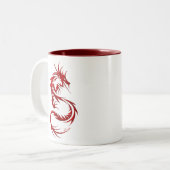 Tribal Dragon Tweekleurige Koffiemok (Voorkant links)