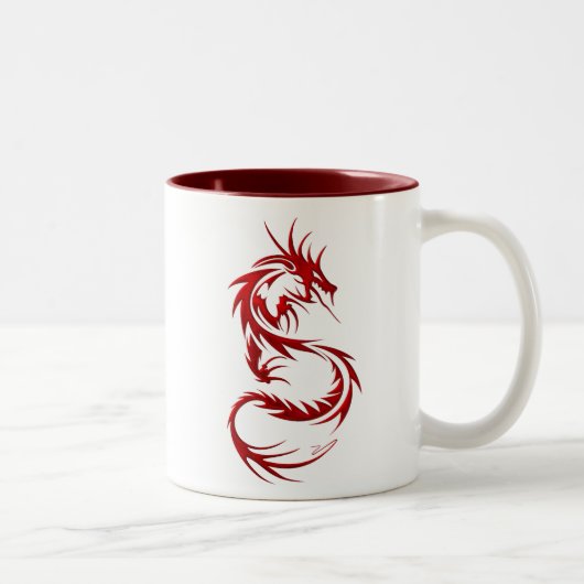 Tribal Dragon Tweekleurige Koffiemok (Rechts)