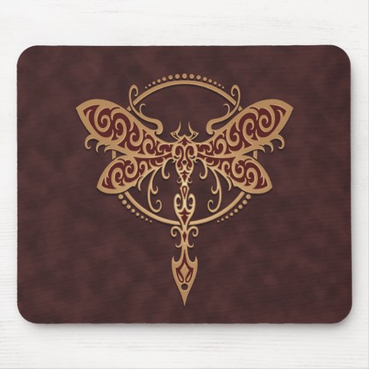 Tribal Dragonfly - bruin Muismat (Voorkant)