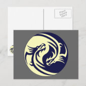 Tribal Dragons Yin Yang () Briefkaart (Voorkant / Achterkant)