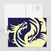 Tribal Dragons Yin Yang () Briefkaart (Voorkant / Achterkant)