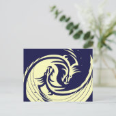 Tribal Dragons Yin Yang () Briefkaart (Staand voorkant)