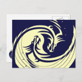 Tribal Dragons Yin Yang () Briefkaart (Voorkant / Achterkant)