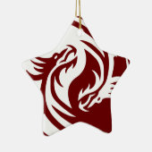 Tribal Dragons Yin Yang () Keramisch Ornament (Rechts)