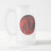 Tribal Dragons Yin Yang (pas het aan!) Matglas Bierpul (Links)