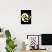 Tribal Dragons Yin Yang (pas het aan!) Poster (Thuiskantoor)