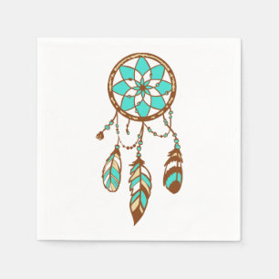 Tribal Dream Catcher Native American Wedding Party Servet