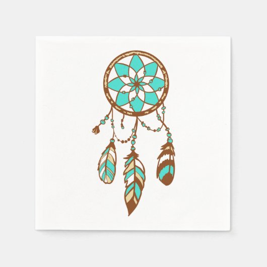Tribal Dream Catcher Native American Wedding Party Servet (Voorkant)