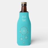 Tribal Dream Catcher Turquoise Bottle Cooler (Fles Voorkant)