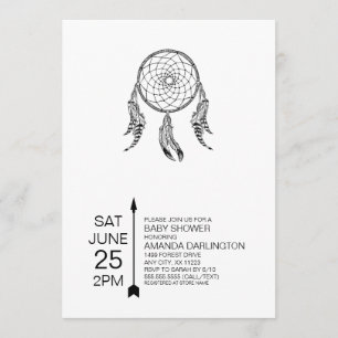 Tribal Dreamcatcher Baby shower Uitnodigt Kaart