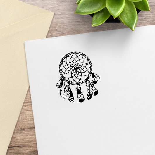 Tribal Dreamcatcher Boho 1x1 Rubberstempel