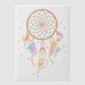 Tribal Dreamcatcher Boho Baby Insert Vellum Uitnodigingen (Voorkant)