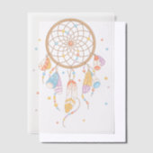 Tribal Dreamcatcher Boho Baby Insert Vellum Uitnodigingen (Offset)