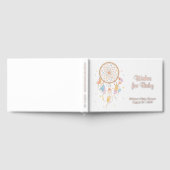 Tribal Dreamcatcher Boho Baby shower Folie Wit Gastenboek (Volledig)