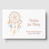 Tribal Dreamcatcher Boho Baby shower Folie Wit Gastenboek (Voorkant)