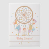 Tribal Dreamcatcher Boho Baby shower Invoegen Vellum Uitnodigingen (Voorkant)