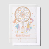 Tribal Dreamcatcher Boho Baby shower Invoegen Vellum Uitnodigingen (Offset)